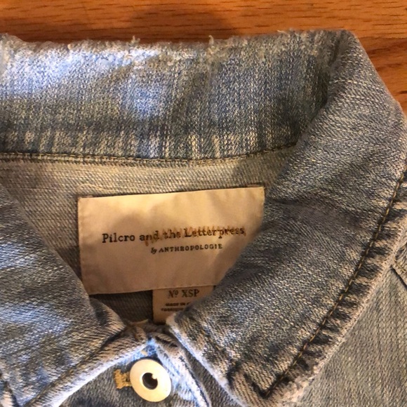 Anthropologie slim fit jean jacket size xs - Picture 2 of 8